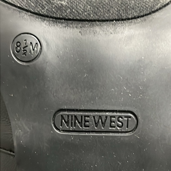 Nine West Black Begone 3 Faux Leather Tall Over-The-Knee Boots Size 8.5 - Picture 9 of 9